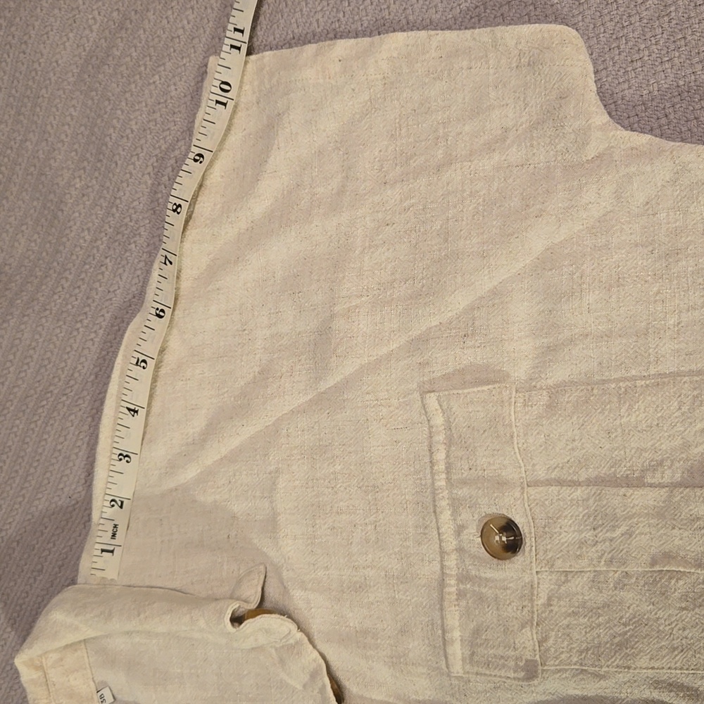 🌟 KAFFE Gorgeous unique belted shirt dress in linen color US 6 Euro 38 - Picture 8 of 13